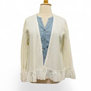 Pink Lily Waffle Knit Cardigan sz L